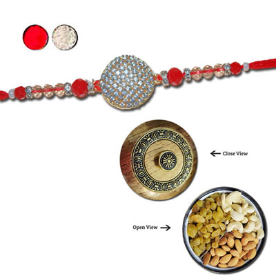 "RAKHIS -AD 4170 A (Single Rakhi), Magna Junior Dry Fruit Box - Code DFB1000 - Click here to View more details about this Product